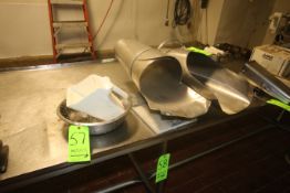 Lot of S/S Stranner, Plastic Scoop, & (2) S/S Chutes (Located on 1st Floor--McKees Rocks, PA) (