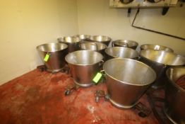 S/S Portable Bucket Totes, Aprox. 32