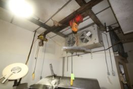 Budgit 1/2 Ton Electric Hoist & 1-Other Electric Hoist with Cross Beam, with (2) S/S Hook