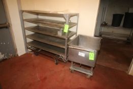 S/S 5-Shelf Portable Unit, with (1) Jacob Schmidt S/S Portable Tote, Overall Dims.: Aprox. 35
