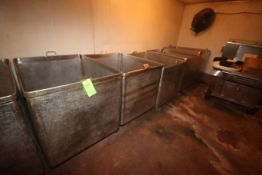 S/S Stationary Totes, Overall Dims.: Aprox. 49