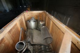 Lot of Assorted S/S Butter Churn Parts, Including Head & Body Assemblies, S/S Fittings, S/S