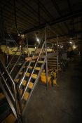 S/S Step Over Platform, with Stairs & S/S Handrails, Overall Dims.: Aprox. 13' L x 40-1/2