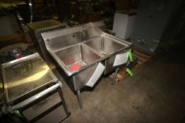S/S Double Bowl Sink, Includes (3) S/S Portable Carts (LOCATED IN WINNSBORO, TX) (Rigging,