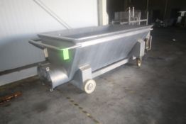 S/S Dual Auger Traugh, with Bottom Mounted S/S Dual Augers, with Drive Motor, Mounted on Portable