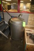 50 Gal. S/S Vertical Single Wall Tank, Tank Dims.: Aprox. 30
