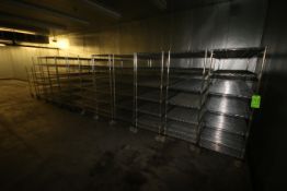 S/S Portable Wire Shelving Units, Overall Size: Aprox. 72