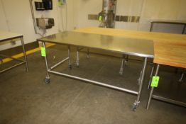 S/S Portable Table, Overall Dims.: Aprox. 72