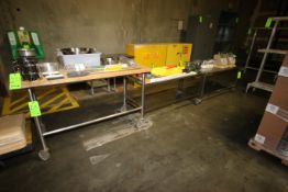 (2) S/S Portable Tables, Aprox. 60