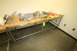 Wooden Top Baking Table, with S/S Frame & Legs, Overall Dims.: Aprox. 96