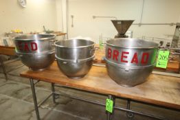 S/S Mixing Bowls, Internal Dims.: (2) Aprox. 20