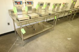 S/S Table with S/S Bottom Shelf, Overall Dims.: Aprox. 72