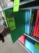 APPX (14) GREEN PLASTIC CUTTING BOARDS, APPX L24'' X W17-3/4''