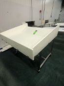 S/S PORTABLE PACK OFF TABLE WITH UMHW CUTTING BOARD PCS APPX DIM. LWH