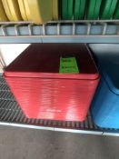 APPX (45) RED PLASTIC FOOD TRAY, APPX L24'' X W17''