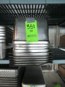 APPX (8) S/S VOLLRATH PERF / STEAMING BINS, APPX DEPTH 8''