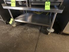 PORTABLE S/S TABLE (CART) APPX LWH 4'1'' x 2'8