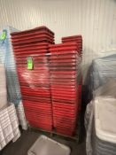 (1) PALLET OF RED FOOD STORAGE BINS (APPX 120), APPX DIM. LWH