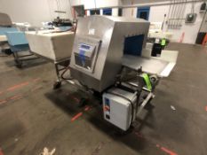 LOMA IQ3 CONVEYORIZED METAL DETECTOR W/ PRODUCT REJECT STATION, MOUNTED ON CASTERS, APPX DIM. OF