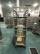 NEWAGE INDUSTRIAL (3) ALUMMINUM END LOAD 20-PAN PORTABLE SHEET/PAN RACK, 3'' SPACE (APPX $450 NEW)