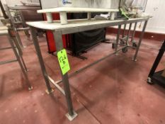 S/S TABLE WITH CUTTING BOARD TOP, APPROX. 78