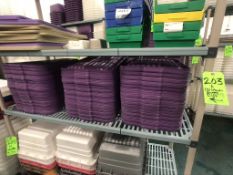 VOLLRATH LIDS, APPX (85) PURPLE LIDS FOR BINS DIM. L20'' X W15''