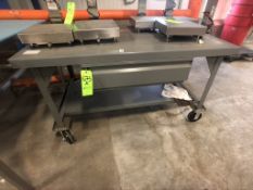 PORTABLE SHOP BENCH WITH DRAWER, APPX DIM. L60'' X W36'' X H35''