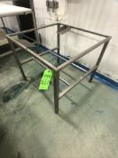 S/S TABLE/STAND, APPX DIM. LWH'' 36 X 36 X 31