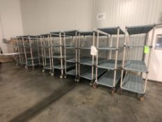 (11) PLASTIC PORTABLE RACKS