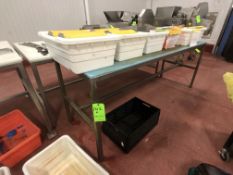 S/S TABLE WITH CUTTING BOARD TOP, APPROX. 89