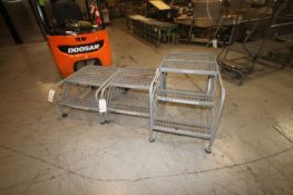 Cotterman Portable Platform Stairs, (1) 3-Step & (2) 2-Step, with Rear Wheels (INV#70558)