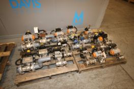 Assorted S/S Air Actuated Ball Valves, Sizes Ranging From 1-1/2