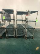 (3) METROMAX ANTIMICOBIAL PORTABLE CARTS /