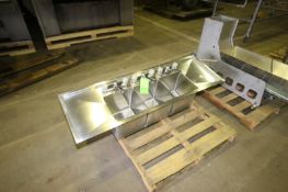 Triple Bowl S/S Sink, Overall Dims.: Aprox. 62