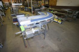 Dual Lane Curve Section of Conveyor, with (2) Aprox. 7-1/2