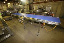 Straight Section of S/S Product Conveyor, with Aprox. 32