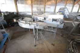 Assorted Curve Sections of Product Conveyor, Includes 1-Section with Dual Lane Aprox. 10