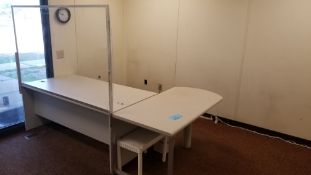72” x 36” Desk with Shield and 58” x 30” Return