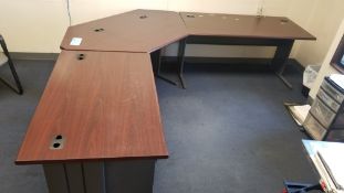 L shaped desk with file drawer