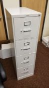 72” x 96” x 66” Desk with 24” x 24” Extension Table, Shelf and File Cab