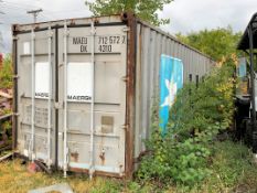 40' Long x 8' High Sea Container with Partial Misc. Contents, (PVC Sewer Pipe Not Included)
