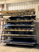 7 Tier Cantilever Steel Stock Rack, (Contents Not Included), (Not to Be Removed Until Empty)