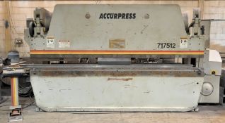 Accurpress 175 Ton x 12' CNC Hydraulic Press Brake, 4-Way Die, Single Axis CNC