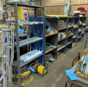 Lot-(4) Asst'd Shelving Units in (1) Row, (Contents Not Included), (Not To Be Removed Until Empty)