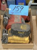 Lot-DeWalt Battery Charger with Battery and Milwaukee Charger in (1) Box