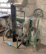 Oxygen/Acetylene Hose, Gauges and (2) Carts