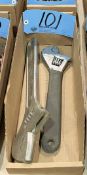 Lot-(2) Large Adjustable Wrenches in (1) Box