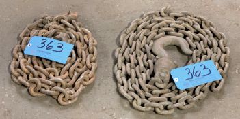 Lot-(2) 1-Hook Chains