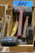 Lot-Rubber Mallets and Dead Blow Hammers in (1) Box