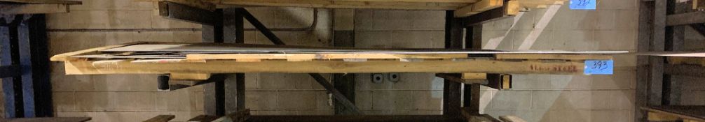 Lot-Misc. Stainless Sheet Stock with Cut-Outs on (1) Shelf, 1/4